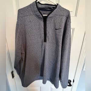 Nike Black and White Zip Dri-FIT Pullover